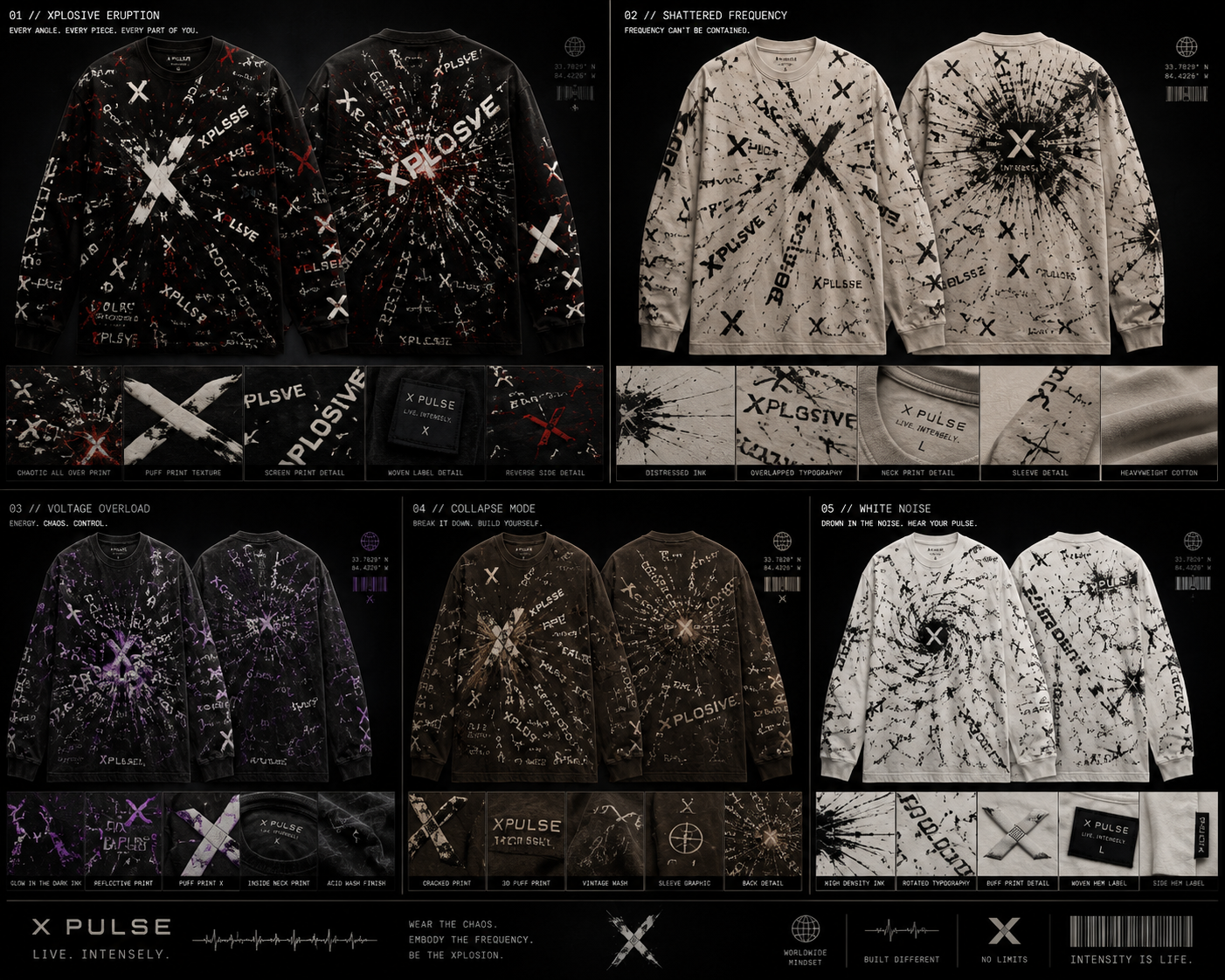 X Pulse Longsleeve Collection — 5 Styles